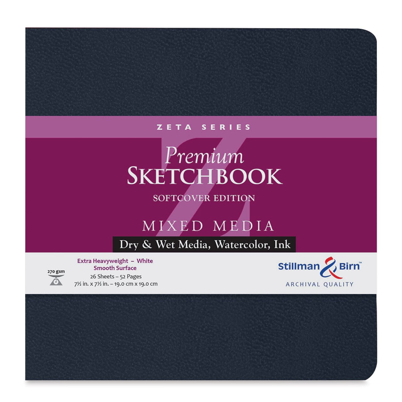 Stillman & Birn Zeta Series Softcover Sketchbook - 7-1/2" x 7-1/2", Square